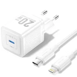 Vention TZ-FEPW0-EU-02 Cargador de Pared GaN USB-C 20W con Cable Lightning