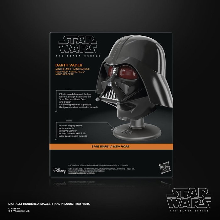 Hasbro Star Wars The Black Series Minicasco Darth Vader 15 cm Hasbro Star Wars The Black Series Minicasco Darth Vader 15 cm