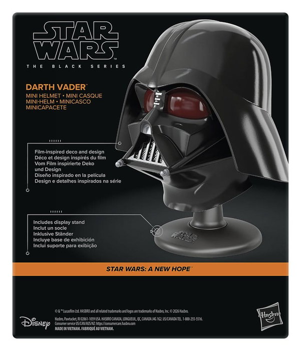 Hasbro Star Wars The Black Series Minicasco Darth Vader 15 cm Hasbro Star Wars The Black Series Minicasco Darth Vader 15 cm