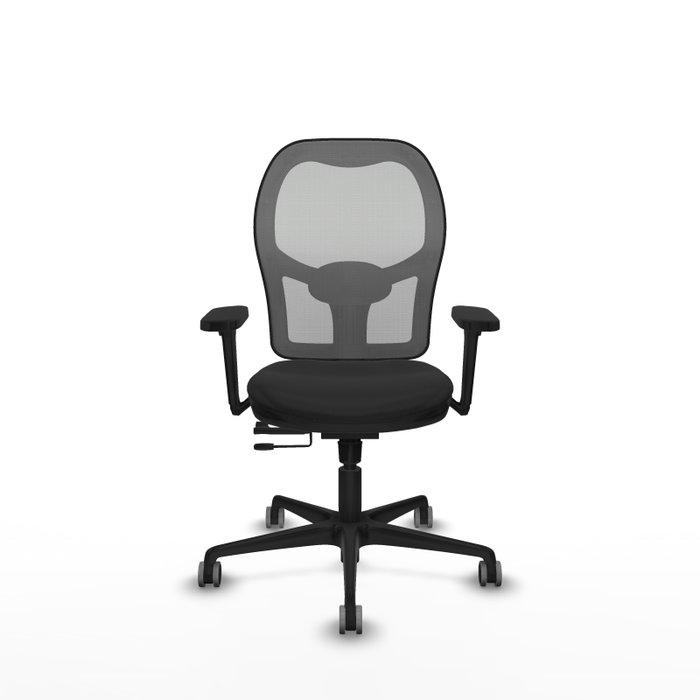 PIQUERAS Y CRESPO Silla de oficina Jorquera con mecanismo Sincro/Traslack Negro y Gris