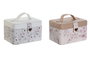 DKD Home Decor Joyero con Espejo y Bandeja Satinada Colección Tierra