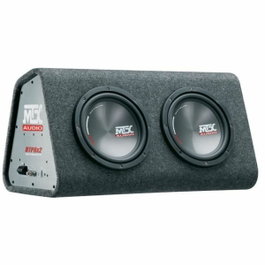 MTX Audio Subwoofer reflex activo con dos subwoofers de 20 cm