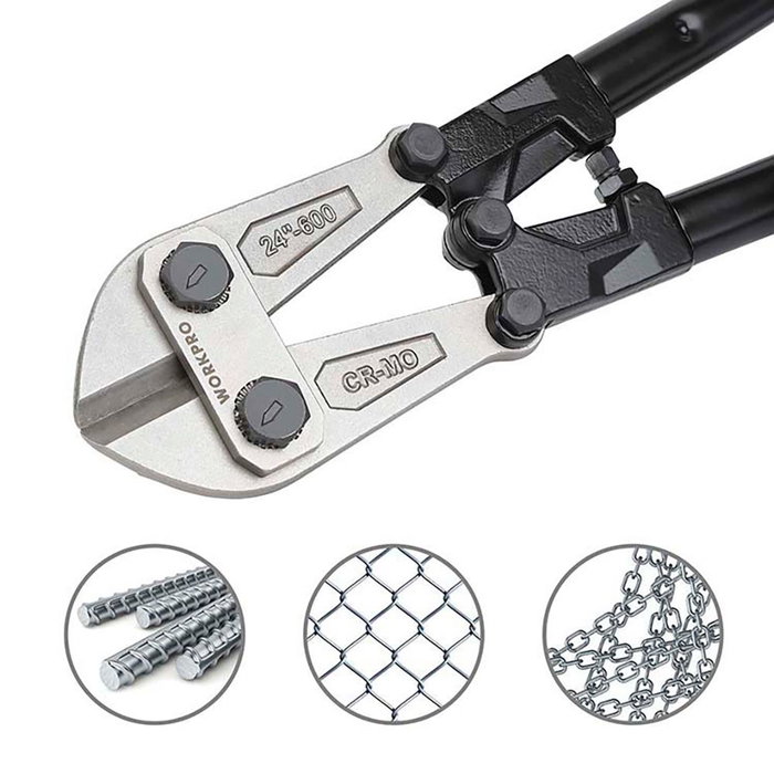 Workpro Cizalla 600 mm Acero al Cromo Molibdeno Corte Máximo Ø11 mm Mango Antideslizante