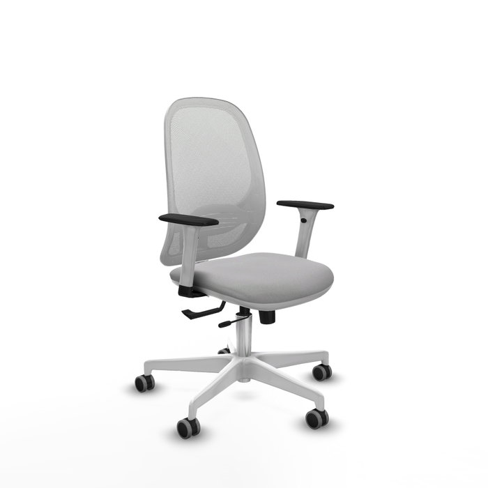 PIQUERAS Y CRESPO Silla de oficina Cilanco con mecanismo Sincro/Traslack, Gris claro y Blanco PIQUERAS Y CRESPO Silla de oficina Cilanco con mecanismo Sincro/Traslack, Gris claro y Blanco
