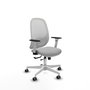 PIQUERAS Y CRESPO Silla de oficina Cilanco con mecanismo Sincro/Traslack, Gris claro y Blanco