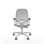 PIQUERAS Y CRESPO Silla de oficina Cilanco con mecanismo Sincro/Traslack, Gris claro y Blanco