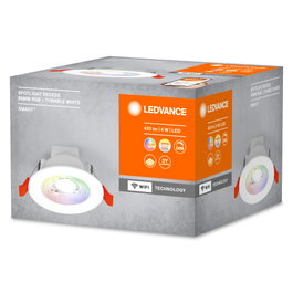 Ledvance Downlight LED Smart+ WiFi 4W 400Lm 3000-6500K 36º Regulable CCT RGB LVE-4058075573291