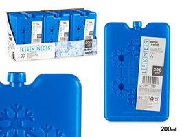 Leknes Acumulador Frío 200ml 11x16.5x1.5 cm Azul Plástico PE (Set de 48)