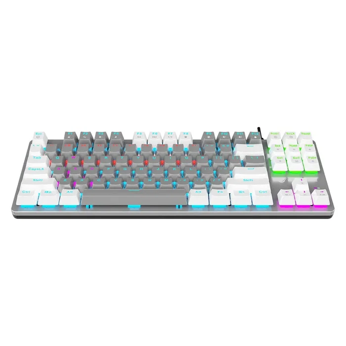 Rampage Snug RGB KRGD Red Teclado Gaming Mecánico Layout Español Blanco Gris