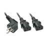 LINDY Cable de alimentación 30048 CEE7/14 a 2x C13 de 2m Negro