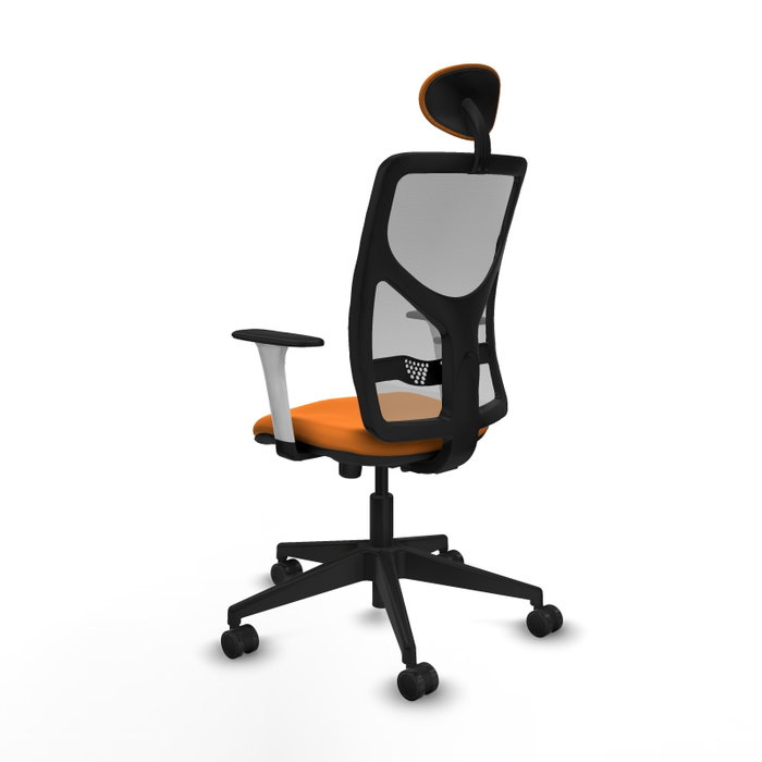 PIQUERAS Y CRESPO Silla de oficina Motilla Naranja y Gris
