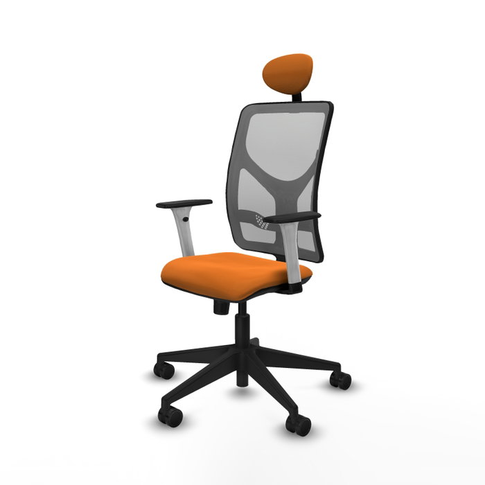 PIQUERAS Y CRESPO Silla de oficina Motilla Naranja y Gris