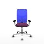 PIQUERAS Y CRESPO Silla de oficina Motilla con mecanismo Sincro, Morado y Azul