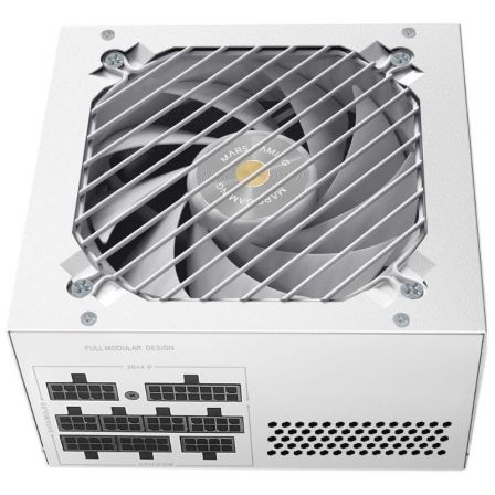 Mars Gaming MPB650SIM Fuente de Alimentación 650W 80 Plus Bronze Modular Blanca, Ventilador 120mm Ultra Silencioso, Condensadores Japoneses