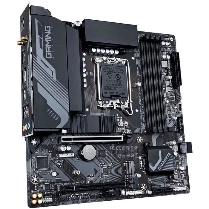 Gigabyte B760M Gaming X AX - Placa Base Intel Socket 1700 - Chipset B760 - Soporte Memoria DDR5 hasta 7600 MHz - Wi-Fi 6E - LAN 2.5 GbE