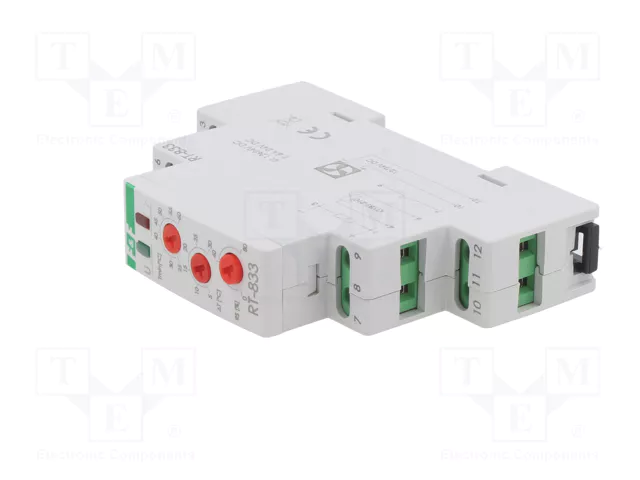 F&F Módulo de automatización regulador de temperatura para raíl DIN RT-833 F&F Módulo de automatización regulador de temperatura para raíl DIN RT-833