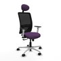 PIQUERAS Y CRESPO Silla de oficina Zulema con mecanismo Sincro, Morado y Negro