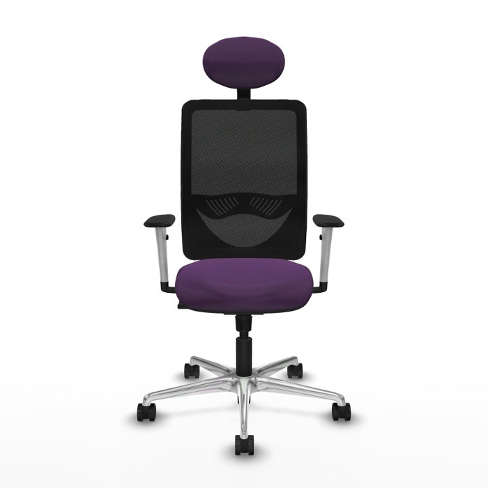 PIQUERAS Y CRESPO Silla de oficina Zulema con mecanismo Sincro, Morado y Negro