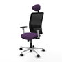 PIQUERAS Y CRESPO Silla de oficina Zulema con mecanismo Sincro, Morado y Negro