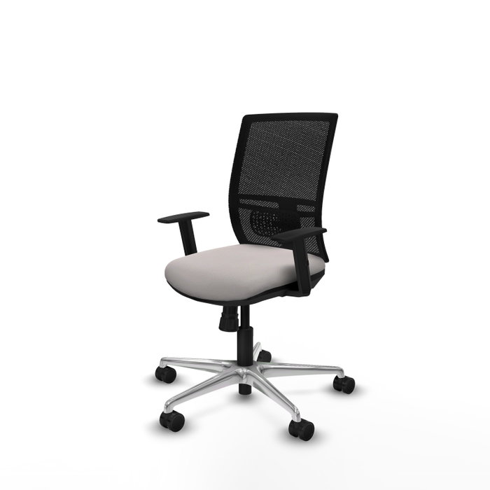 PIQUERAS Y CRESPO Silla de oficina Yunquera con mecanismo Sincro, Blanco y Negro PIQUERAS Y CRESPO Silla de oficina Yunquera con mecanismo Sincro, Blanco y Negro