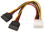 Aisens A131-0161 Cable Duplicador Molex 4 Pin Macho a 2x SATA Hembra