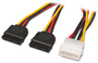 Aisens A131-0161 Cable Duplicador Molex 4 Pin Macho a 2x SATA Hembra
