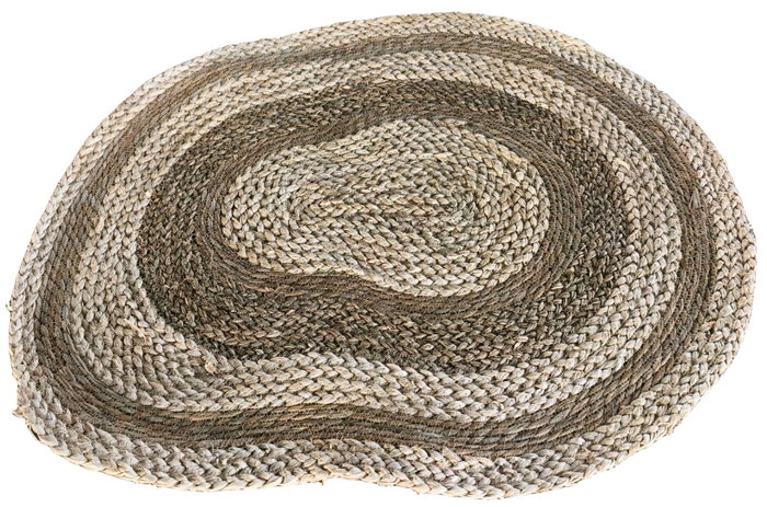 DKD Home Decor Alfombra Balines Bicolor Fibra Maiz 60 x 90 cm (2 Unidades)