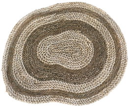 DKD Home Decor Alfombra Balines Bicolor Fibra Maiz 60 x 90 cm (2 Unidades)