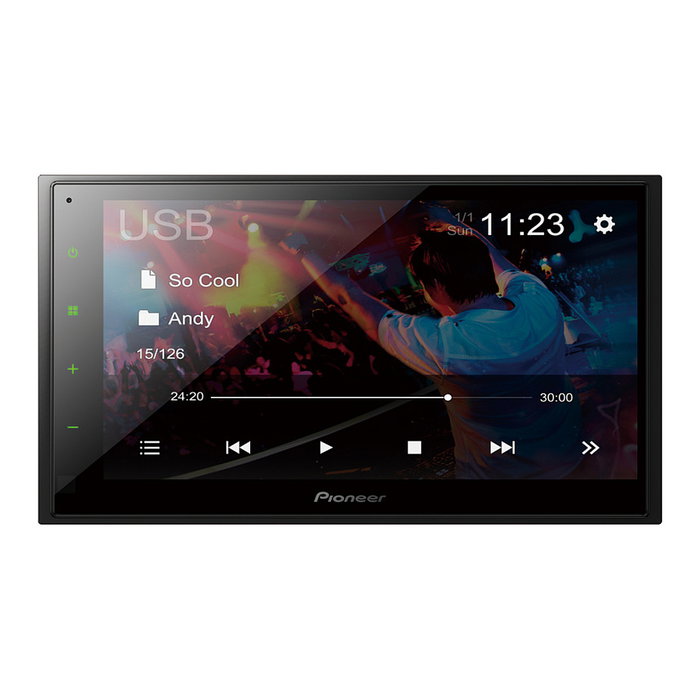 Pioneer DMH-A340DAB Radio Coche 2 DIN 200W Negro Android iOS Bluetooth USB DAB+