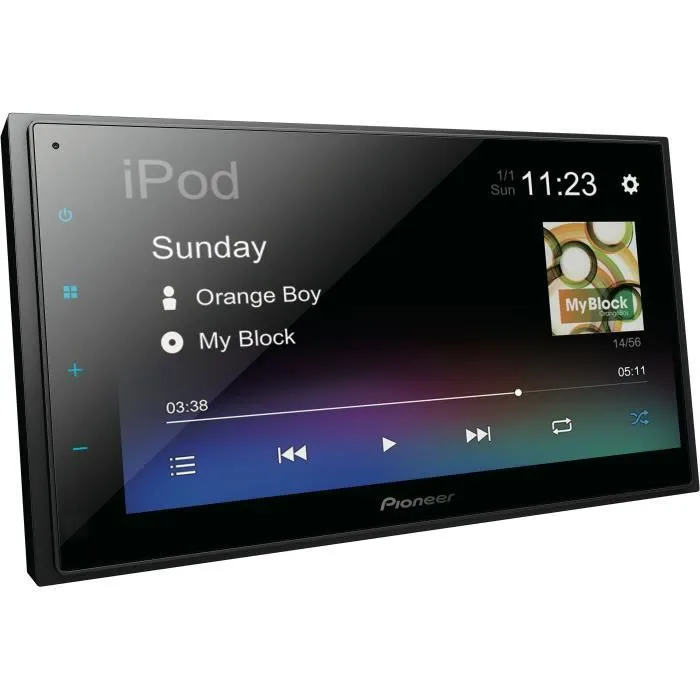 Pioneer DMH-A340DAB Radio Coche 2 DIN 200W Negro Android iOS Bluetooth USB DAB+