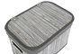 DKD Home Decor Cesta Tradicional Gris Blanco Bambú Poliester Algodón MDF 35x33x51 cm Set de 6