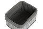 DKD Home Decor Cesta Tradicional Gris Blanco Bambú Poliester Algodón MDF 35x33x51 cm Set de 6