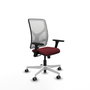 PIQUERAS Y CRESPO Silla de oficina Motilla con Mecanismo Sincro, Granate y Blanco