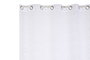 DKD Home Decor White23 Cortina 260 x 140 cm Blanco Poliéster Bordada Anillas