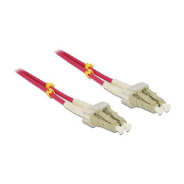DeLOCK Cable de fibra óptica LC a LC Multimode OM4, 5 m, Violeta