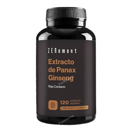 ZENEMENT Ext. Panax Ginseng 120 Cápsulas - Energía y Bienestar Mental, Reduce Cansancio y Fatiga, Vegano, Sin Gluten