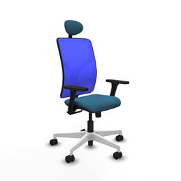 PIQUERAS Y CRESPO Silla de oficina Motilla con Mecanismo Sincro, Verde petróleo y Azul