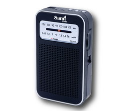 SAMI Radio 2 Bandas Multifuncion Vertical - Bluetooth, USB, MicroSD, Recargable Tipo C