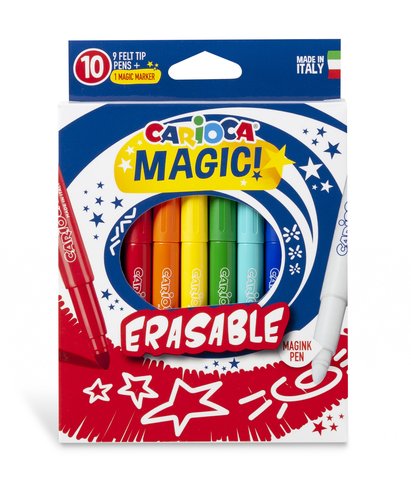 Carioca Caja de 10 Rotuladores Mágicos Borrables Multicolor