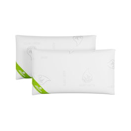 Nalui Almohada 2uds con Copos Viscoelásticos de Aloe Vera - 70 x 38 cm - Tejido Stretch Transpirable - Paquete de 2 Unidades
