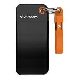 Verbatim Disco Duro Externo Portátil USB 3.2 Tipo C 1TB Color Negro y Naranja