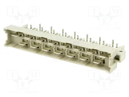 HARTING Conector de datos DIN 41612 de 15 pines, ángulo 90°, THT