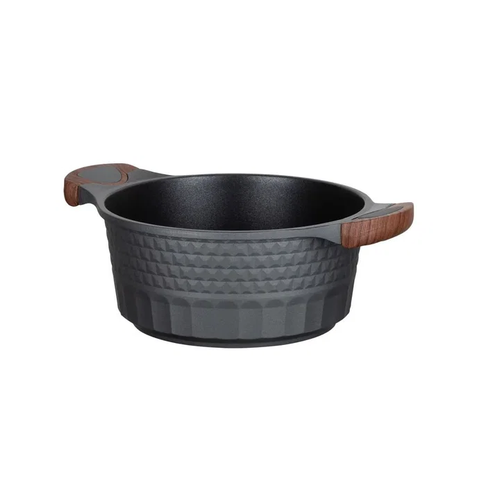 Resto Olla Capella de Aluminio Fundido, 2,6 L, Negro y Madera