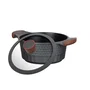 Resto Olla Capella de Aluminio Fundido, 2,6 L, Negro y Madera