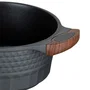 Resto Olla Capella de Aluminio Fundido, 2,6 L, Negro y Madera