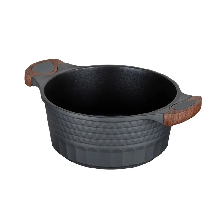 Resto Olla Capella de Aluminio Fundido, 2,6 L, Negro y Madera