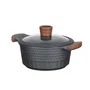 Resto Olla Capella de Aluminio Fundido, 2,6 L, Negro y Madera