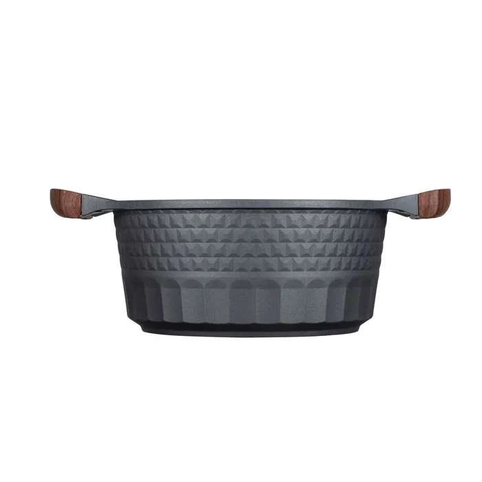 Resto Olla Capella de Aluminio Fundido, 2,6 L, Negro y Madera
