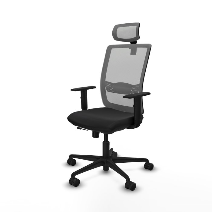 PIQUERAS Y CRESPO Silla de oficina Haches con mecanismo Sincro/Traslack, Negro y Gris PIQUERAS Y CRESPO Silla de oficina Haches con mecanismo Sincro/Traslack, Negro y Gris