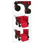 Outfit Carro de Playa Plegable, 70 kg, Rojo, Estructura Metálica, 91 x 47 x 52 cm